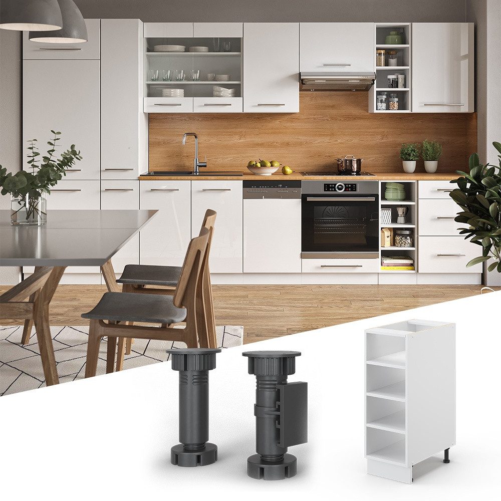 Vicco Unterschrank Fame-Line, Weiß/Weiß, 30 cm ohne Arbeitsplatte (1-St) – Bild 4 von 5