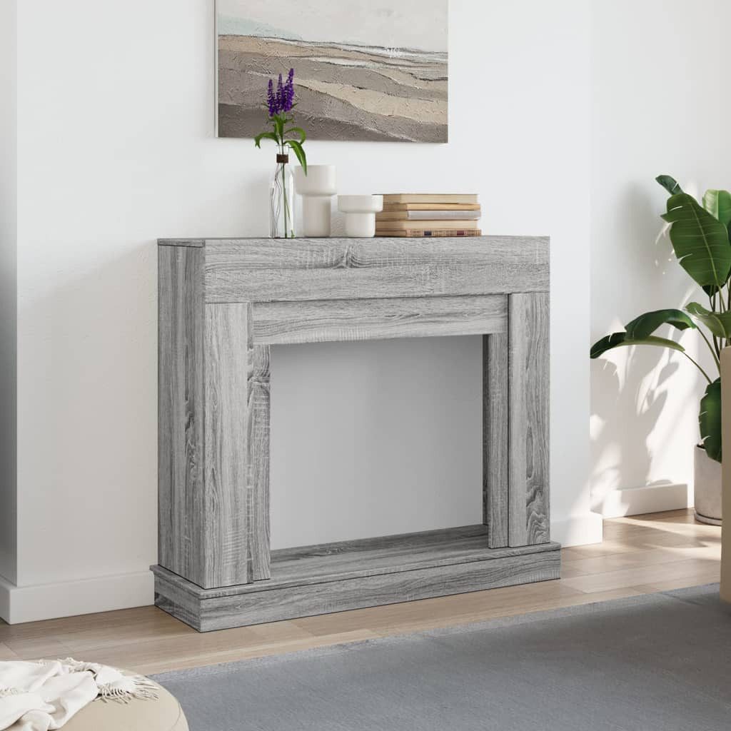 vidaXL Kaminumbauschrank Kaminumrandung Grau Sonoma 100x30x87,5 cm Holzwerkstoff
