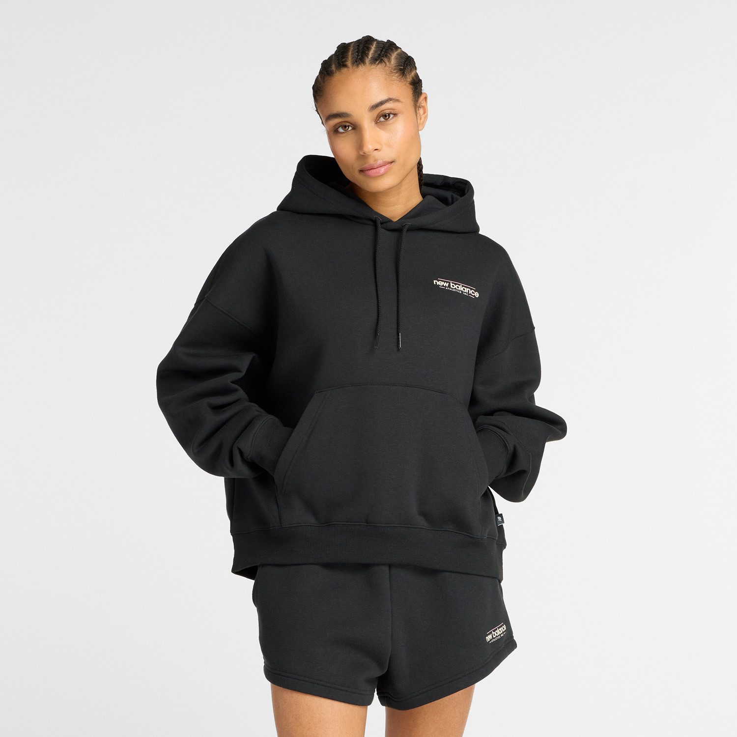 New Balance Kapuzensweatshirt Reimagined Fleece Oversized Hoodie