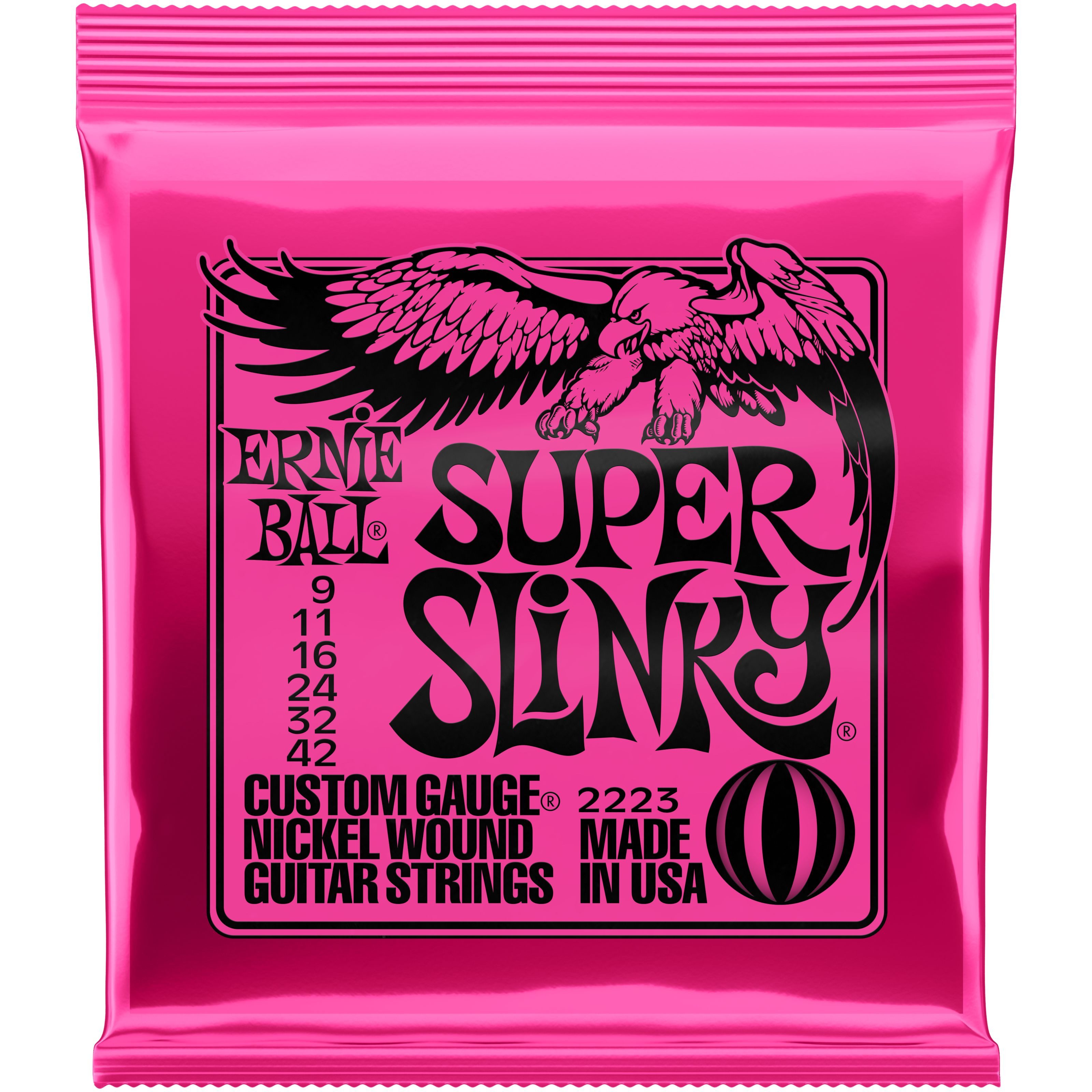 Ernie Ball Струны, EB2223 9-42 Super Slinky Nickel Plated - E-Gitarrensaiten