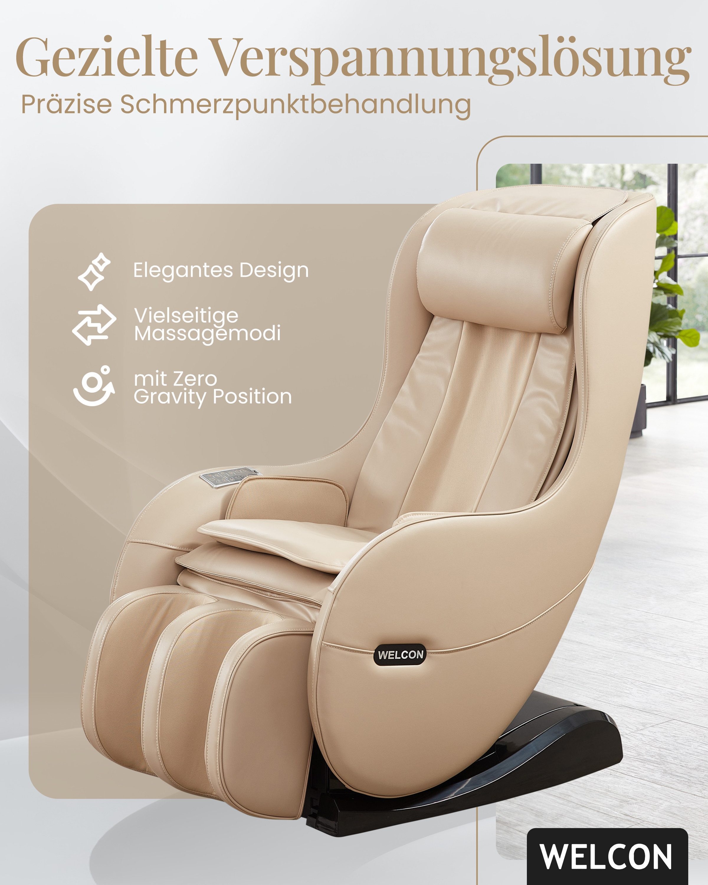 WELCON Massagesessel WELCON Massagesessel EASYRELAXX in beige, braun, schwarz und rot