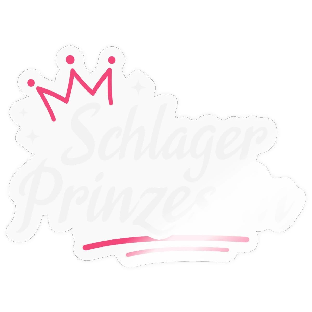 Spreadshirt Aufkleber Schlager Fanartikel, Schlager Prinzessin Sticker Aufkleber