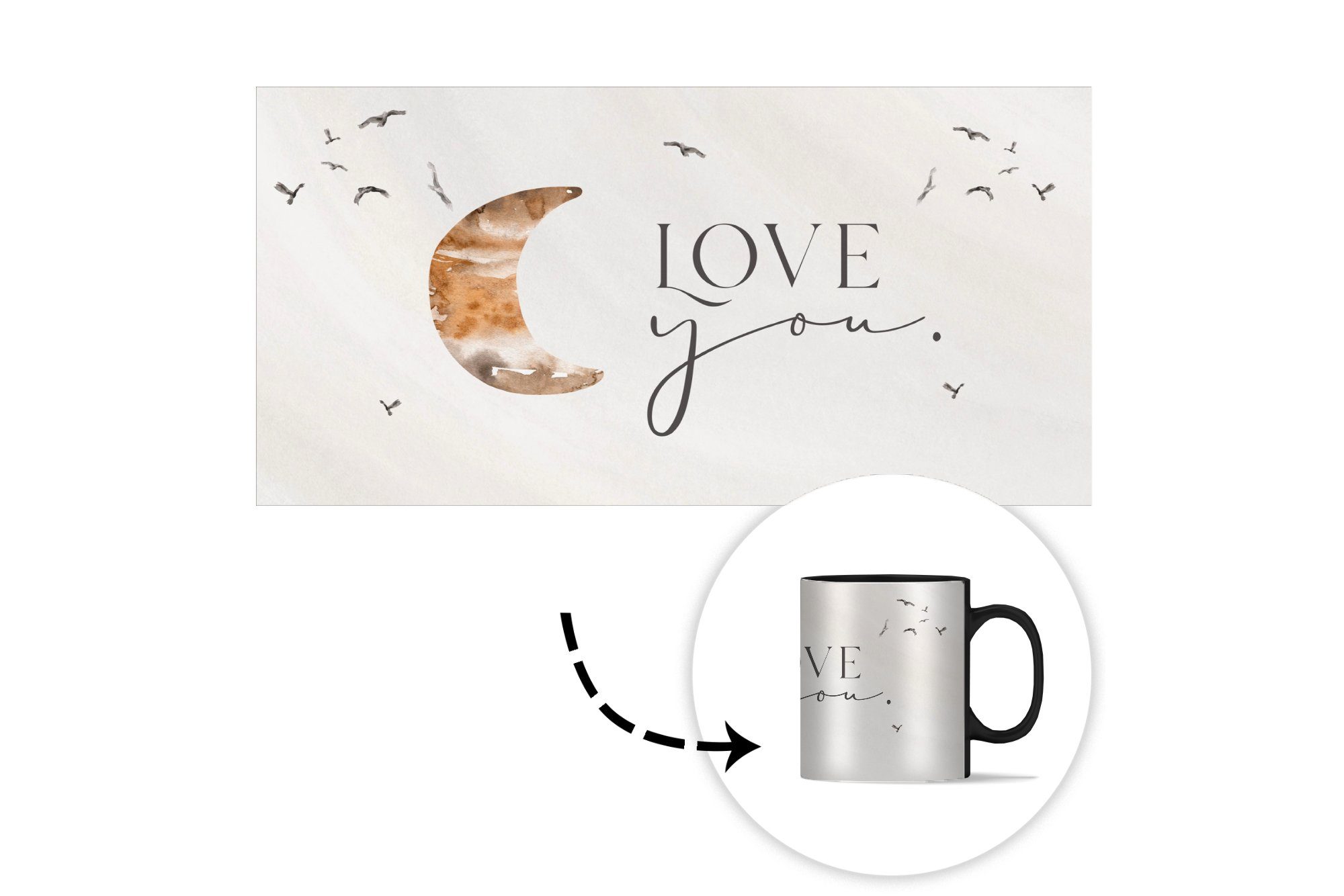 Farbwechsel, - Liebe dich Kinder - MuchoWow -, Zaubertasse, - - Mädchen Tasse Sprichwörter Keramik, - Kaffeetassen, Zitate Jungen Teetasse, Geschenk