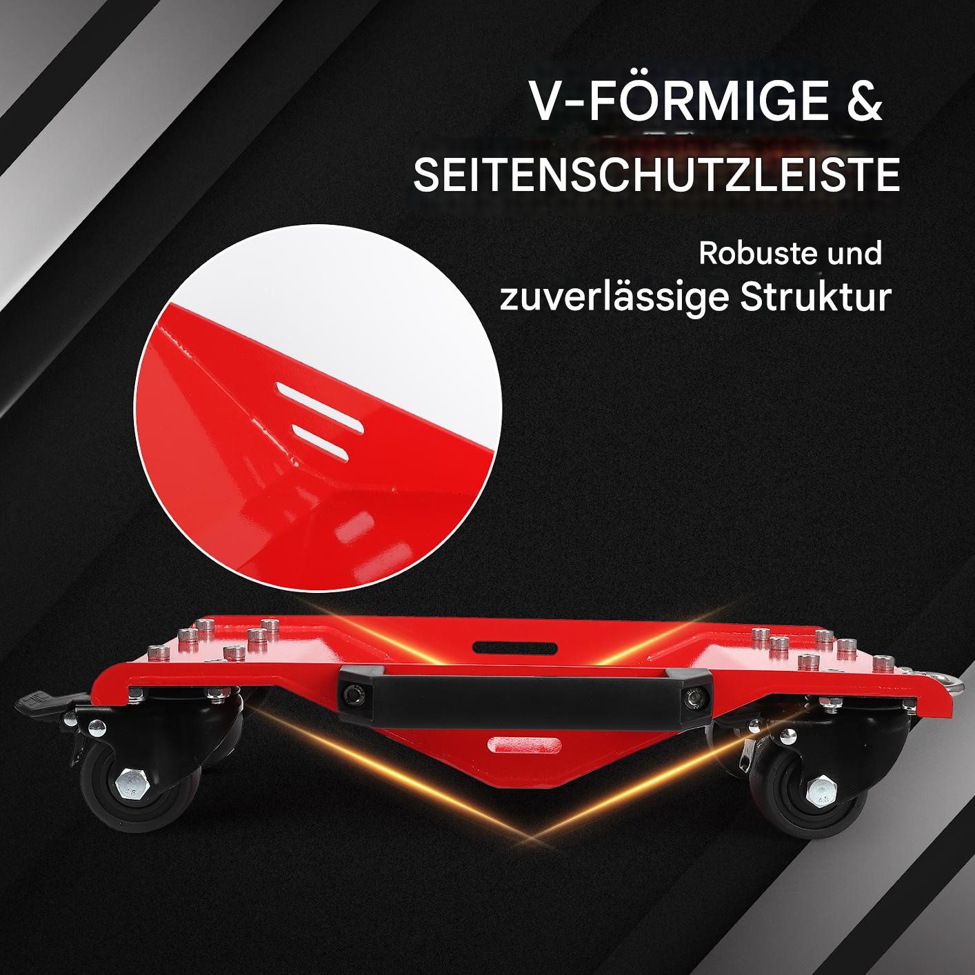 GarveeMore Hubwagen, (4 St), Auto Dolly Abschlepphaken 8000LBS Seitenleiste Griffe
