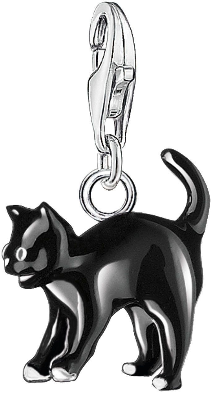 THOMAS SABO Charm-Einhänger Schwarze Katze, 0701-007-11