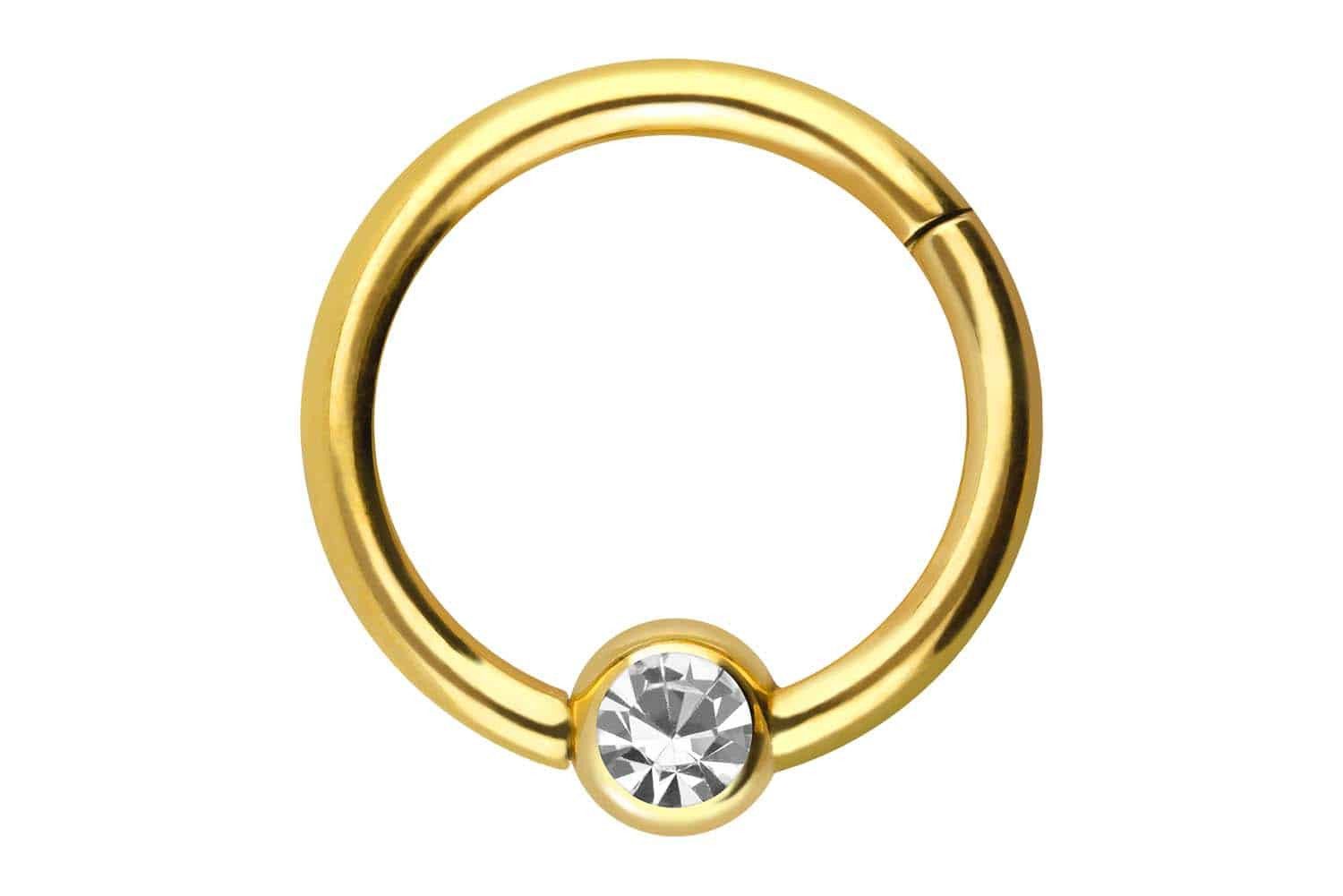 PIERCINGLINE Nasenpiercing Chirurgenstahl Segmentring Clicker KRISTALL günstig online kaufen