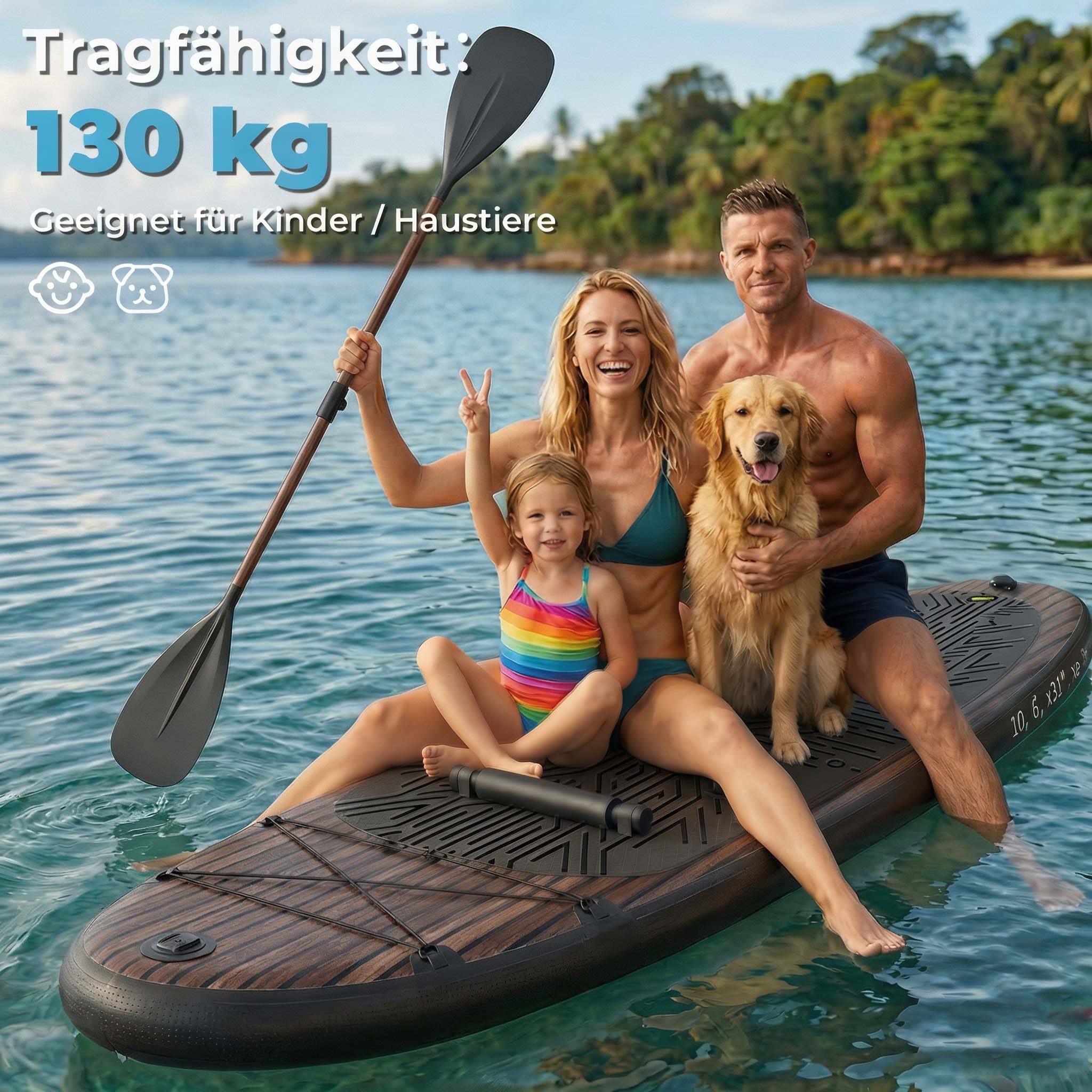 GUNJI Inflatable SUP-Board Inflatable SUP-Board Stand Up Paddle Board 320x75x15cm
