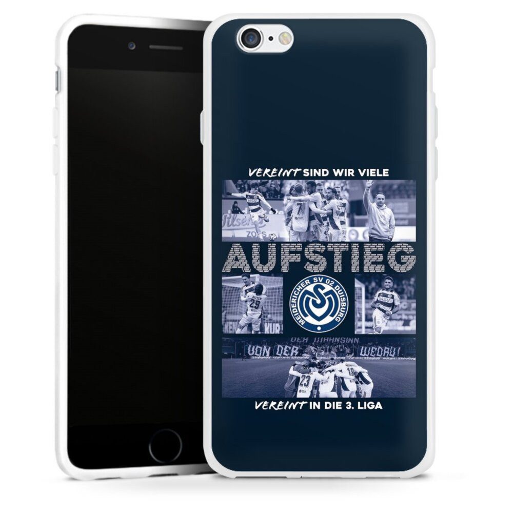 DeinDesign Handyhülle MSV Duisburg Aufstieg Offizielles Lizenzprodukt, Apple iPhone 6s Silikon Hülle Bumper Case Handy Schutzhülle