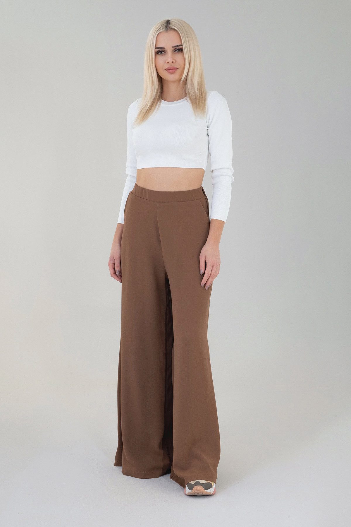 fashionshowcase Palazzohose Damen High Waist Sommerhose Weites Bein Elegant günstig online kaufen