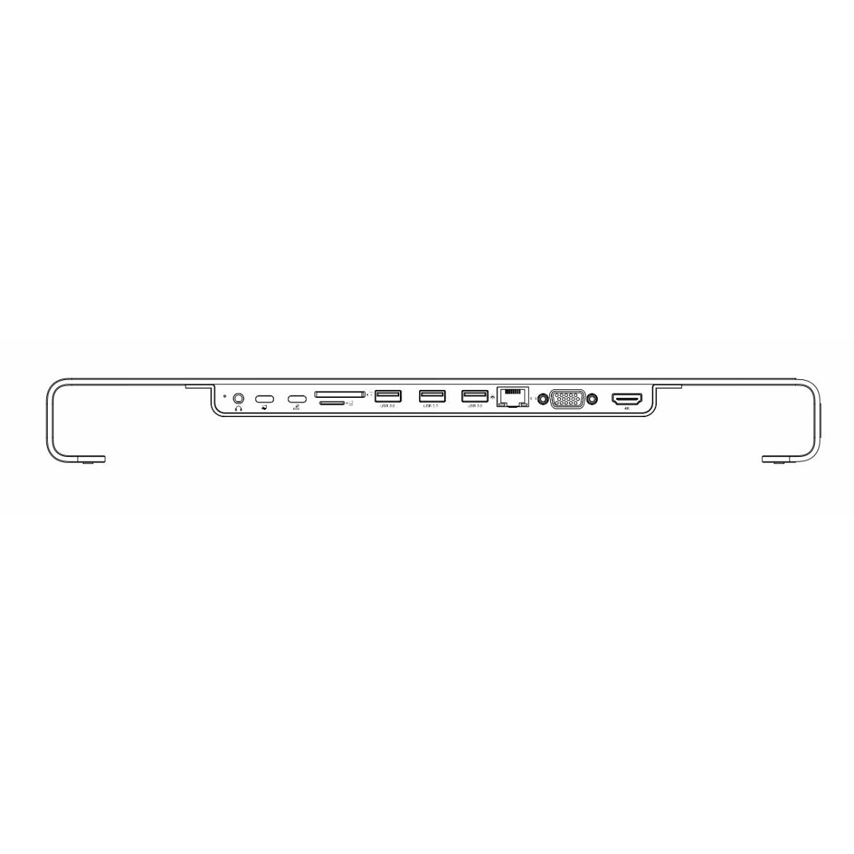SWISSTEN Laptop-Dockingstation, USB-C Hub Dock mit 4K HDMI VGA LAN und 100W Power Delivery