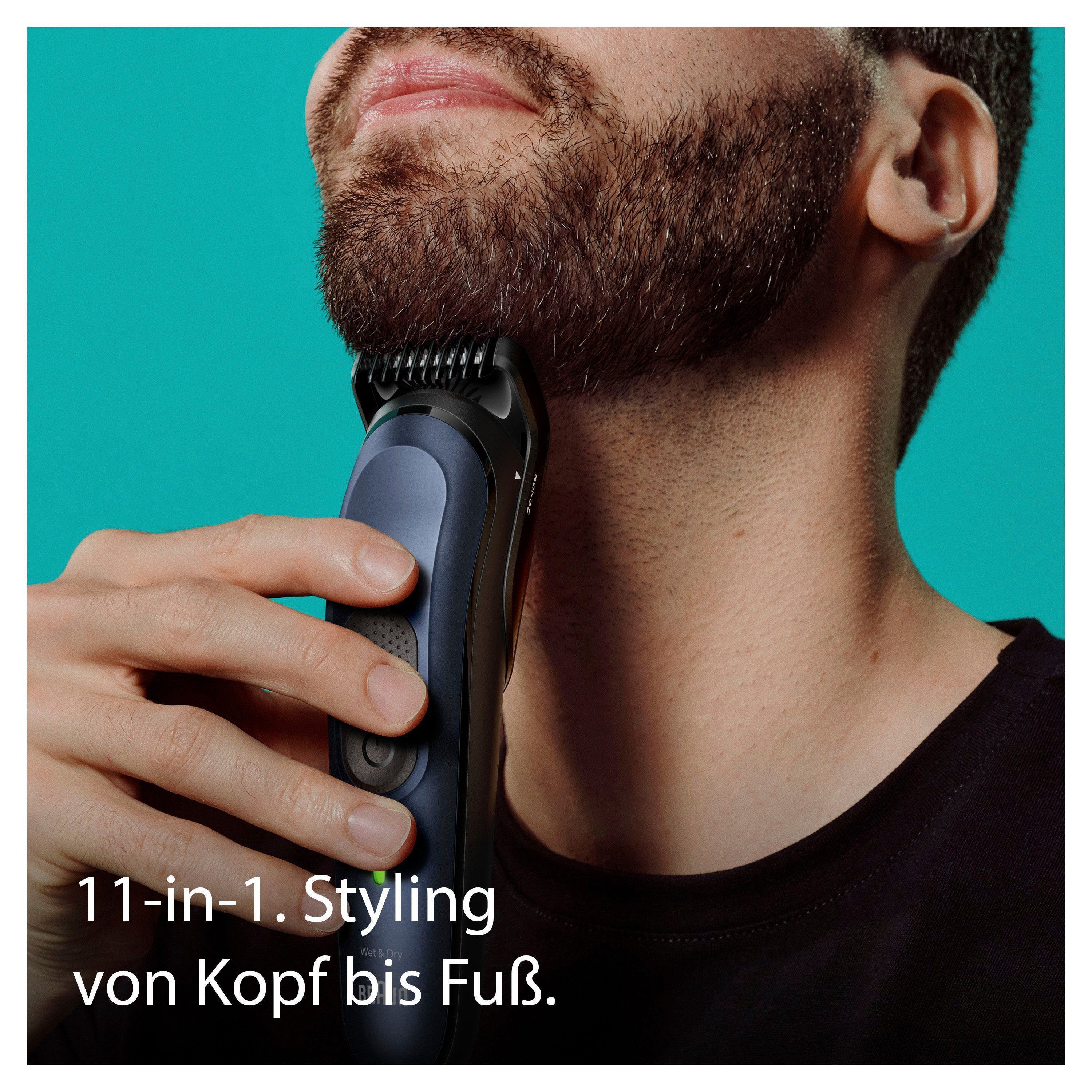 All-In-One 11-in-1 Barttrimmer MGK7450, Set, Set Styling Haarschneider Wasserdicht, Braun Styling