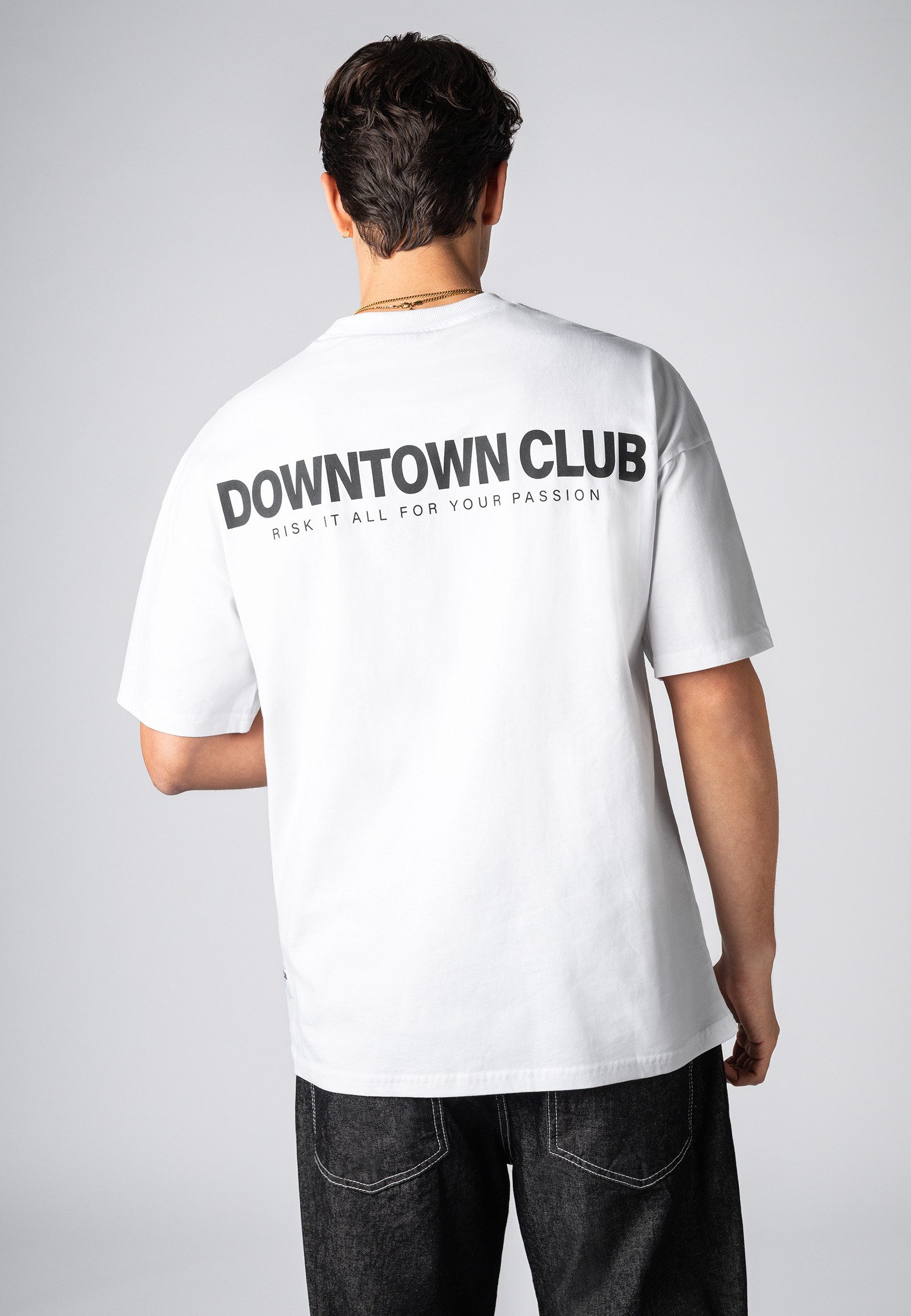 SUBLEVEL T-Shirt Herren Shirt Downtown Club Edition kurzarm, Baumwolle, oversize, Frontprint