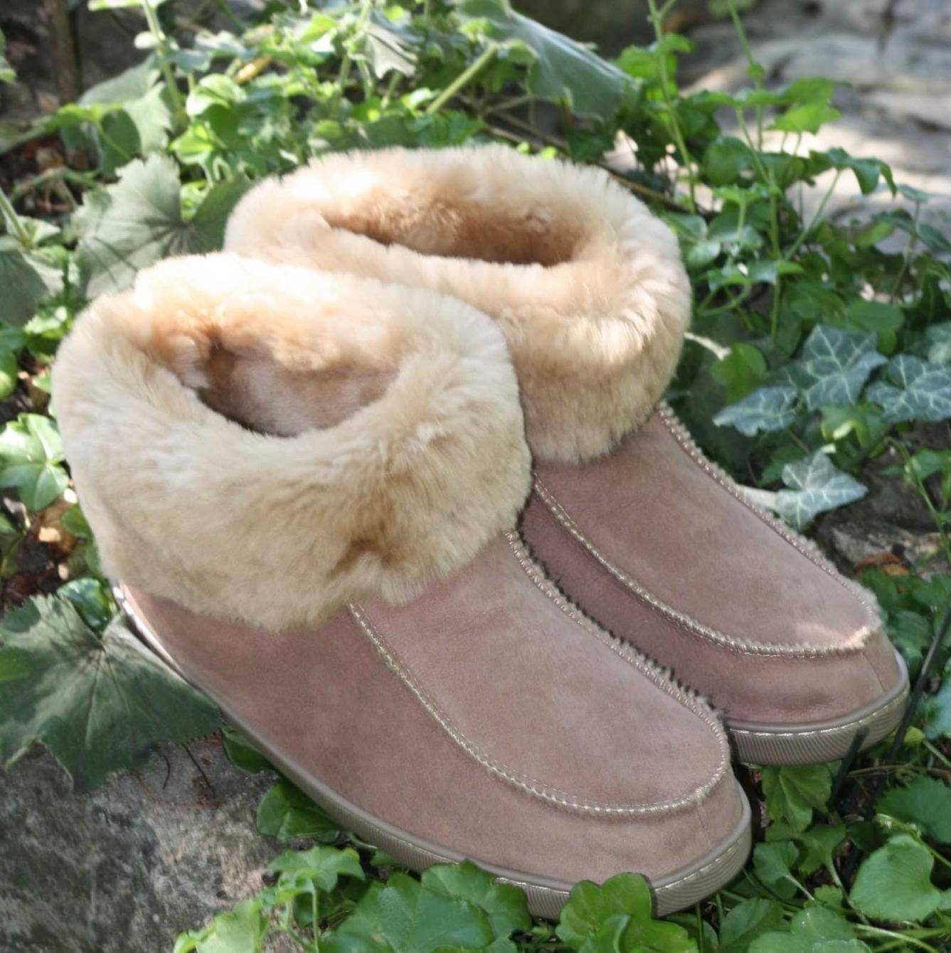 Hollert Hausschuh Herren Hausschuhe Emil Hüttenschuhe Merino Schaffell