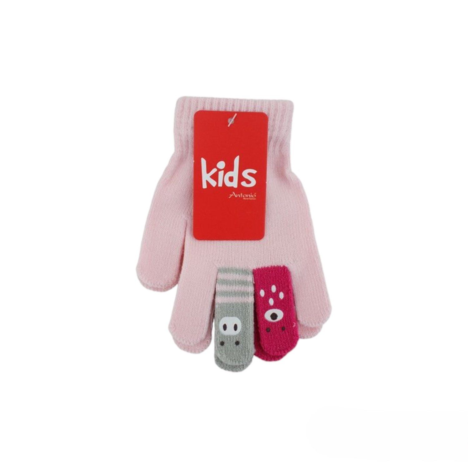 Antonio Strickhandschuhe Kinder Winter Перчатки » Kinderhandschuhe mit Tier Fingern (1 Paar, 2-St., 1 Paar) » Fingerhandschuhe » teilweise mit Teddyfutter
