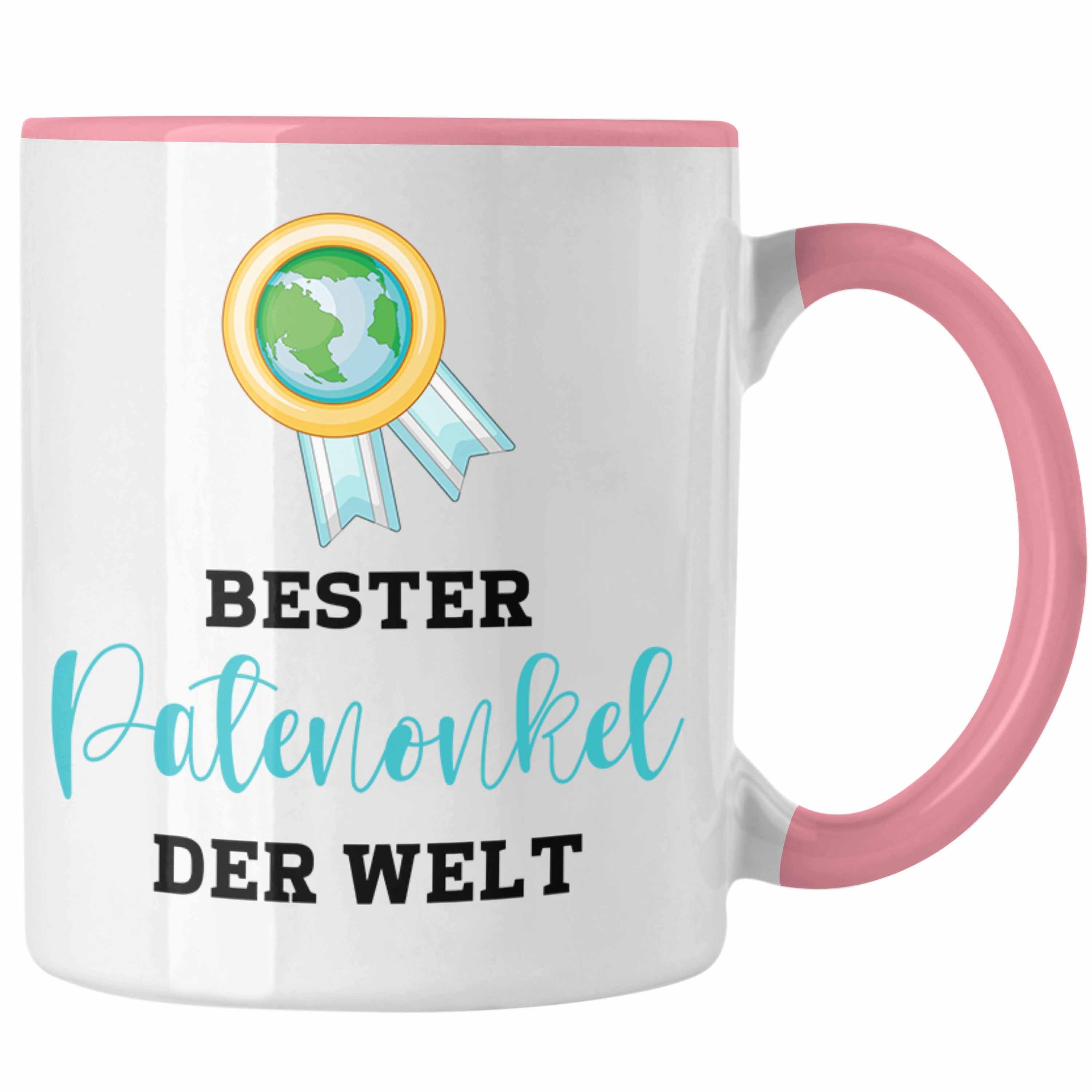 Trendation Tasse Trendation - Bester Patenonkel Der Welt Tasse Geschenk Geburtstag Weihnachten Lustig Geschenkideen von Nichte Lieblings Patenonkel Rosa