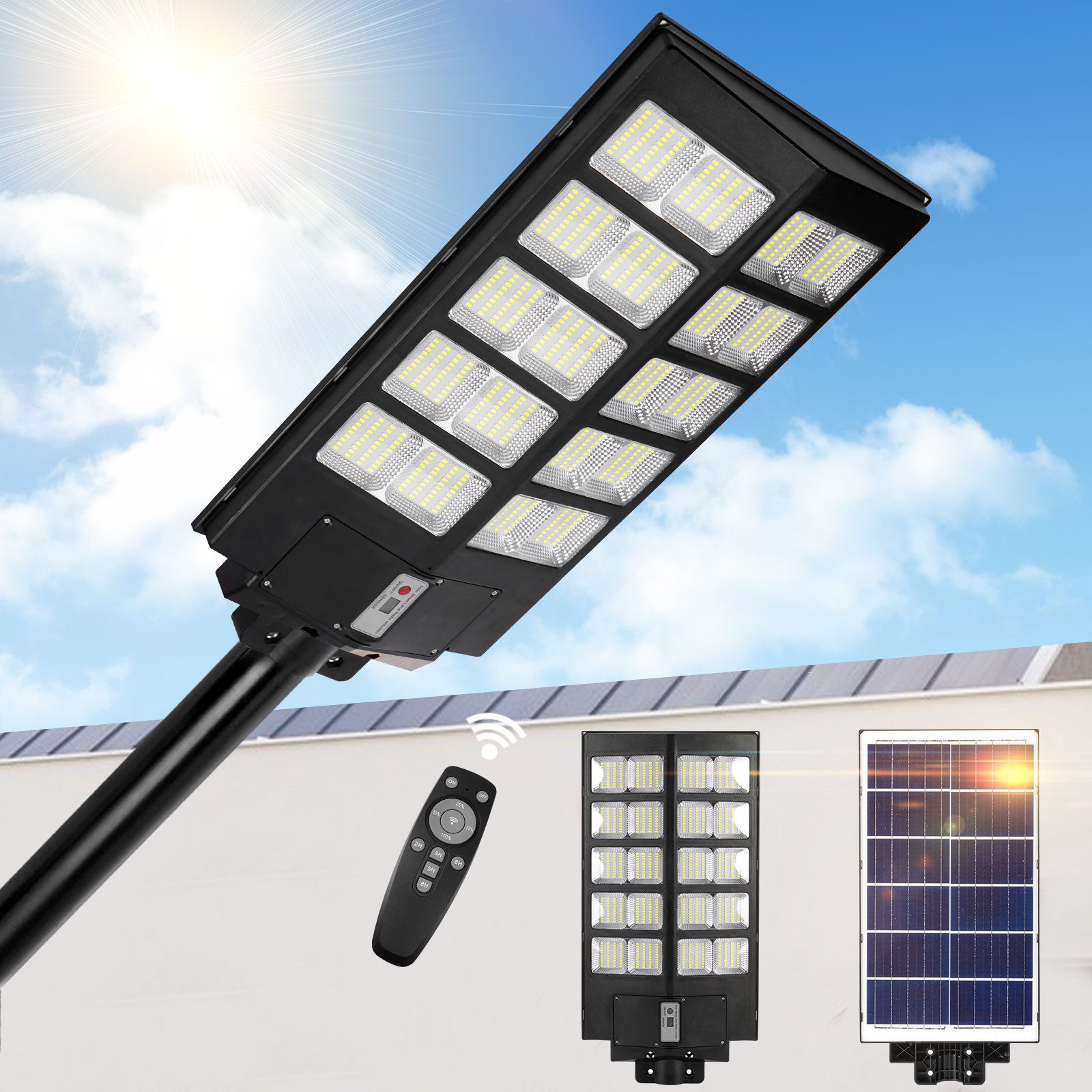LMaxhome LED Solarleuchte Tageslicht Außen-Wandleuchte Wasserdicht Pendelle günstig online kaufen