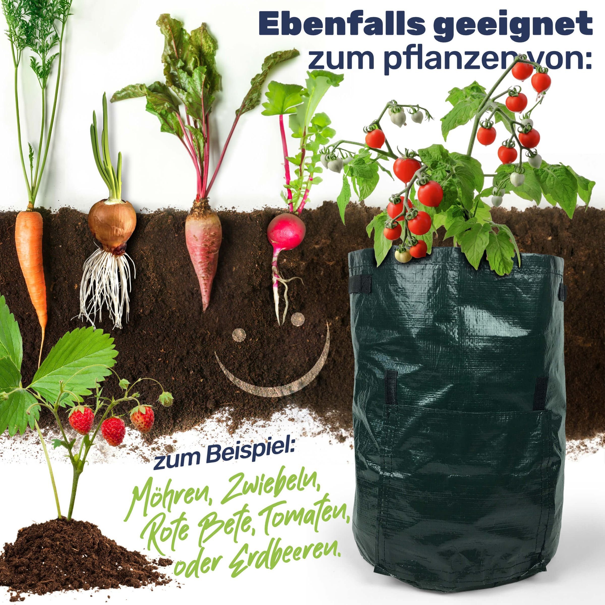 (1 für St) Garten Pflanzkübel Pflanzsack Gemüse Gravidus