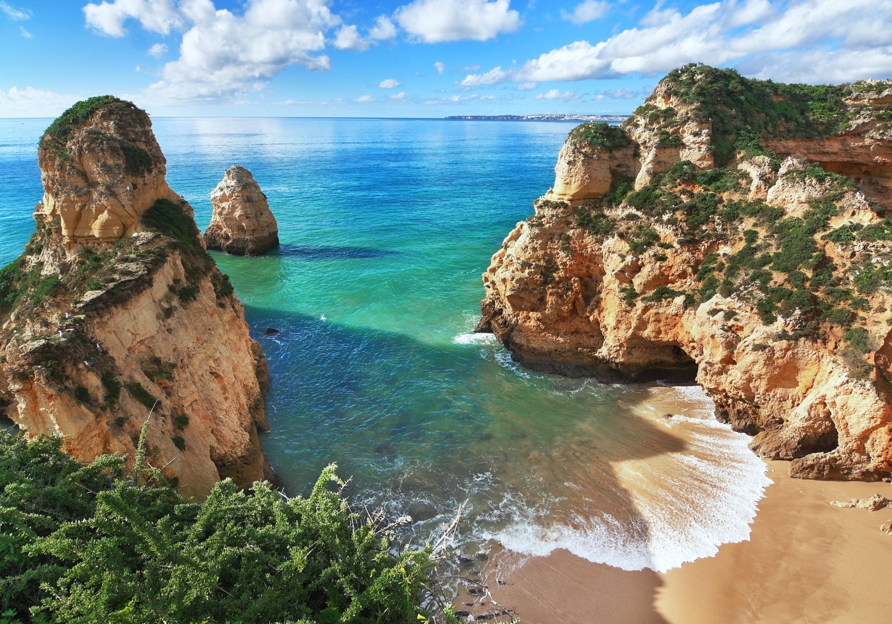 wandmotiv24 Fototapete Schöne Aussicht auf die Küste, Portugal, glatt, Wandtapete, Motivtapete, matt, Vliestapete