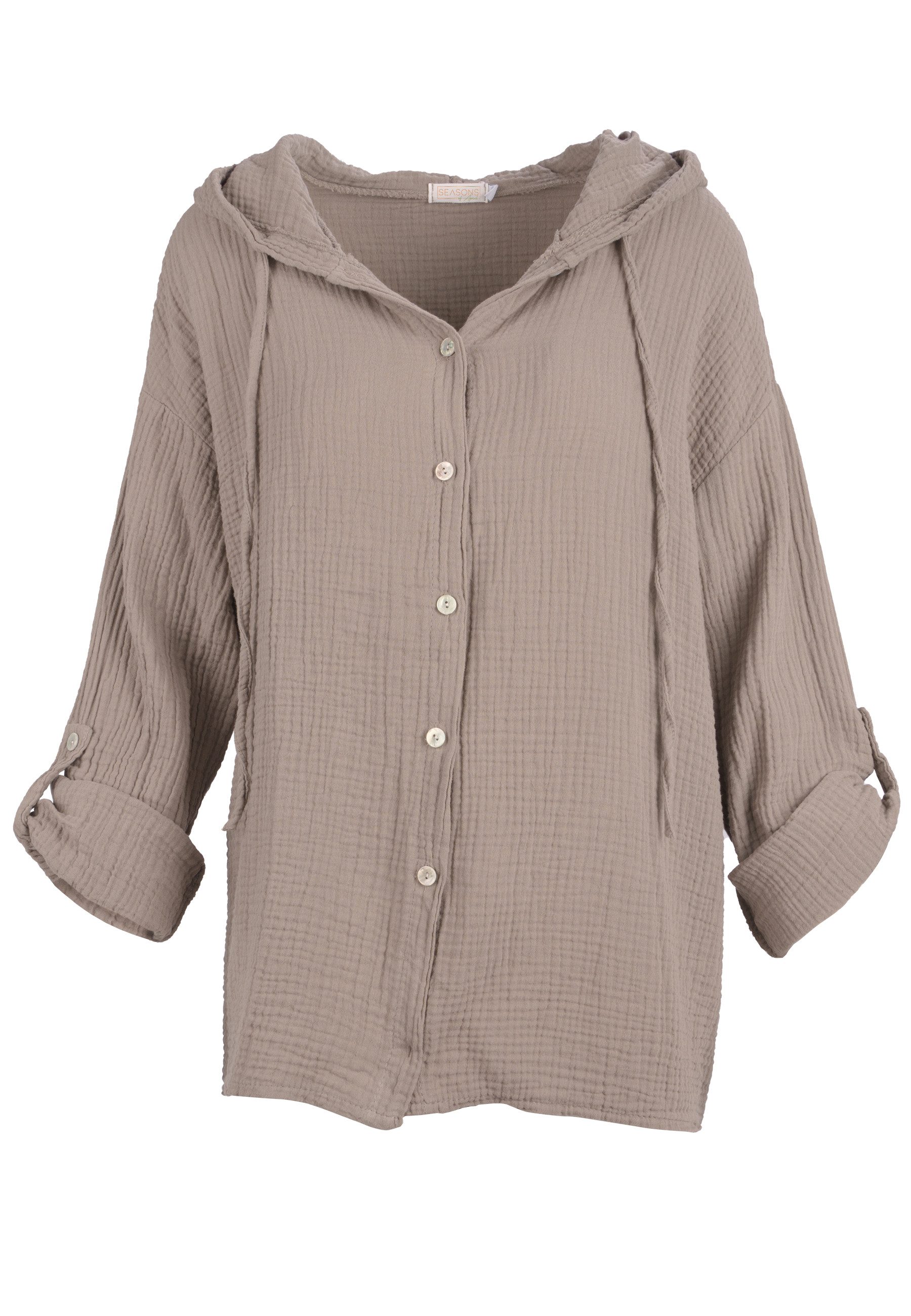 Seasons of April Hemdbluse Musselin Camila Oversized 100% Baumwolle Musseli günstig online kaufen
