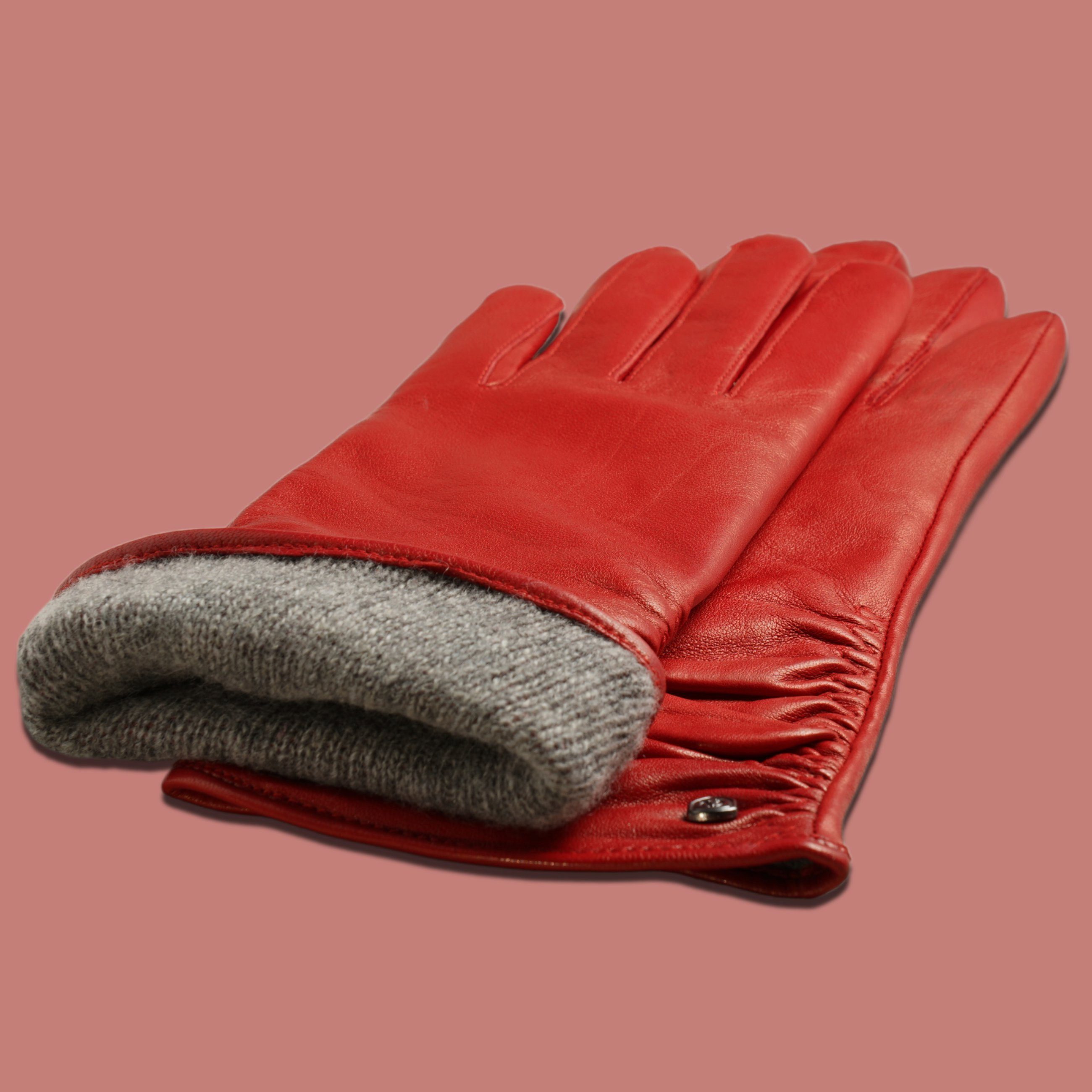 Lederhandschuhe BEA AKAROA Rot