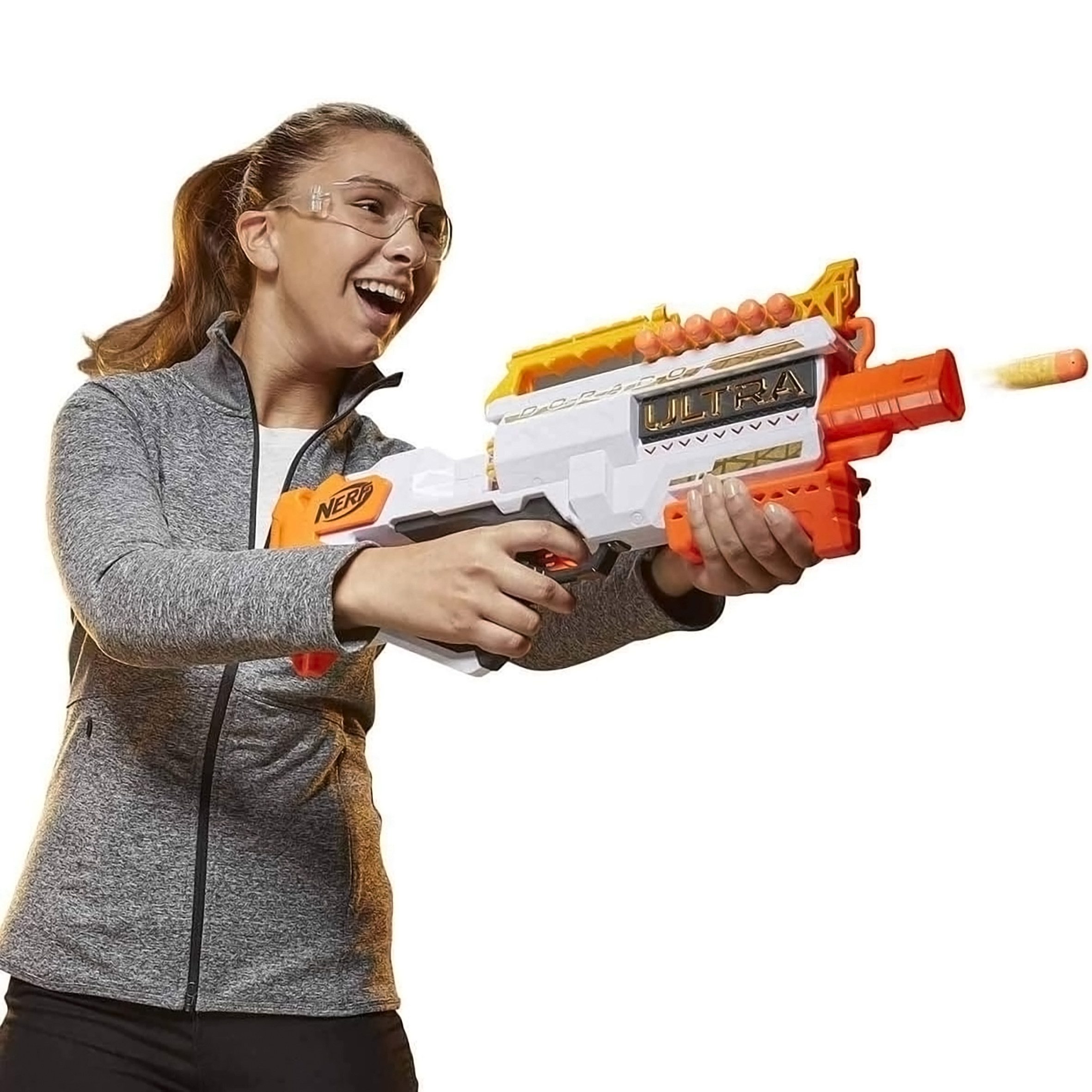 Hasbro Blaster Nerf Ultra Dorado Blaster - 12 Ultra Darts (Stück, 1-tlg., Nerf Blaster), Vollmotorisierte Spielzeug Pistole