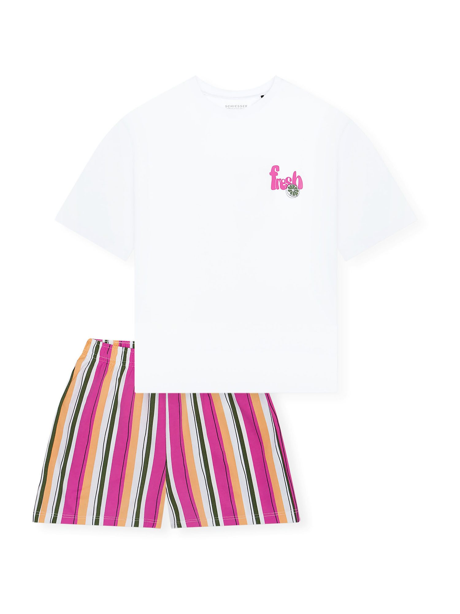 Schiesser Pyjama Nightwear (2 tlg) Schlafanzug, Pyjama Set, Nachtwäsche