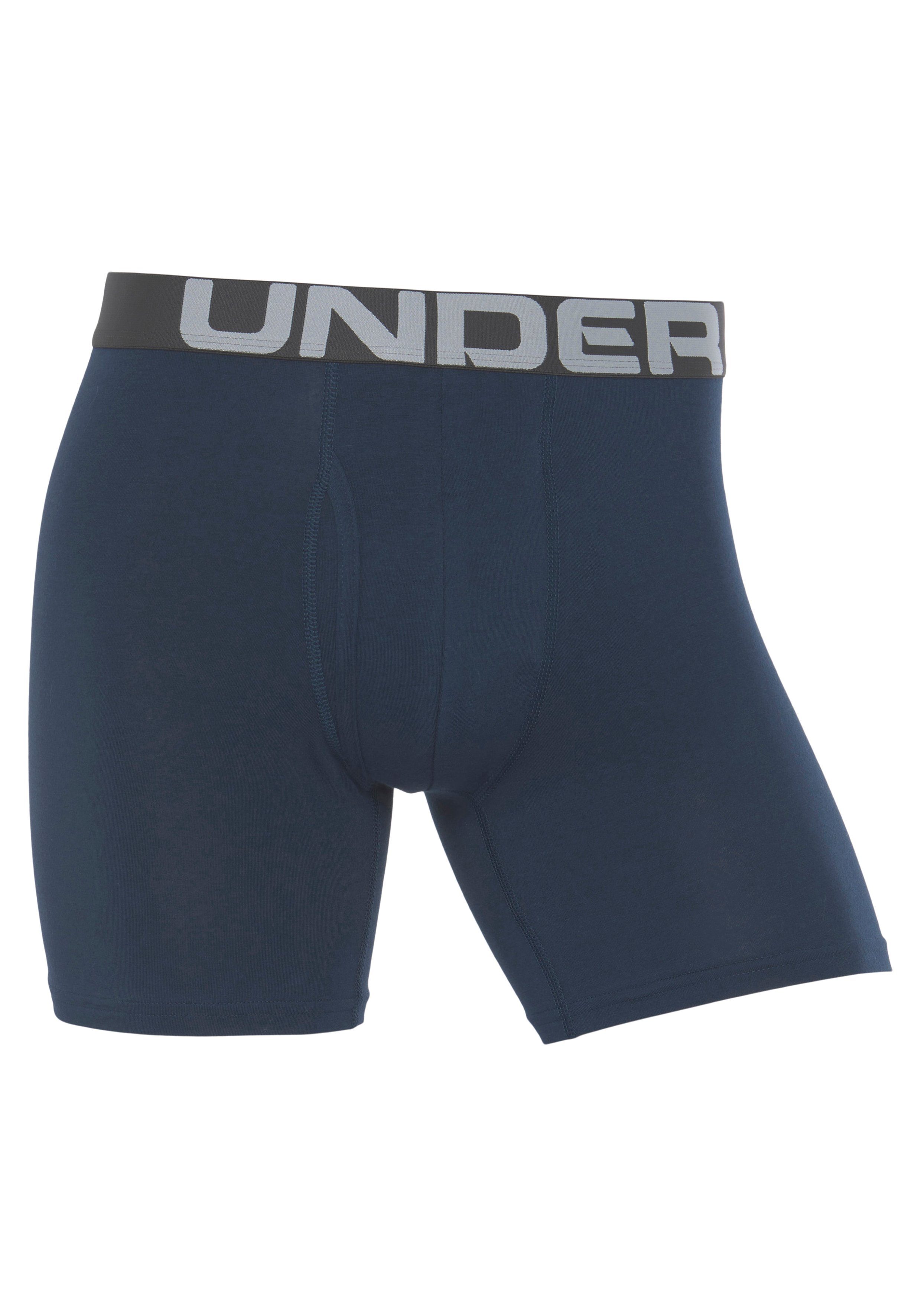 Under Armour® Boxershorts CHARGED 3-St., PACK 6 schwarz-blau-grau in 3er-Pack) (Packung, COTTON 1