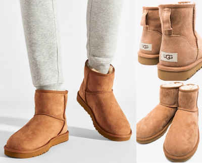 UGG UGG Boots Classic Mini Boot Shearling Chestnut Suede Stiefel Schuhe Sh Кросівки