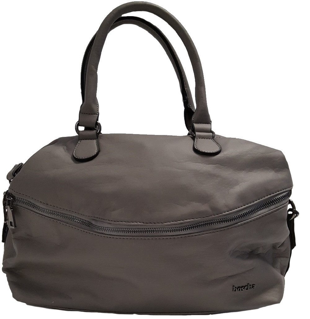 Boscha Handtasche BO-1102-KL, Zip Bag aus Kunstleder, abnehmbare Trageriemen