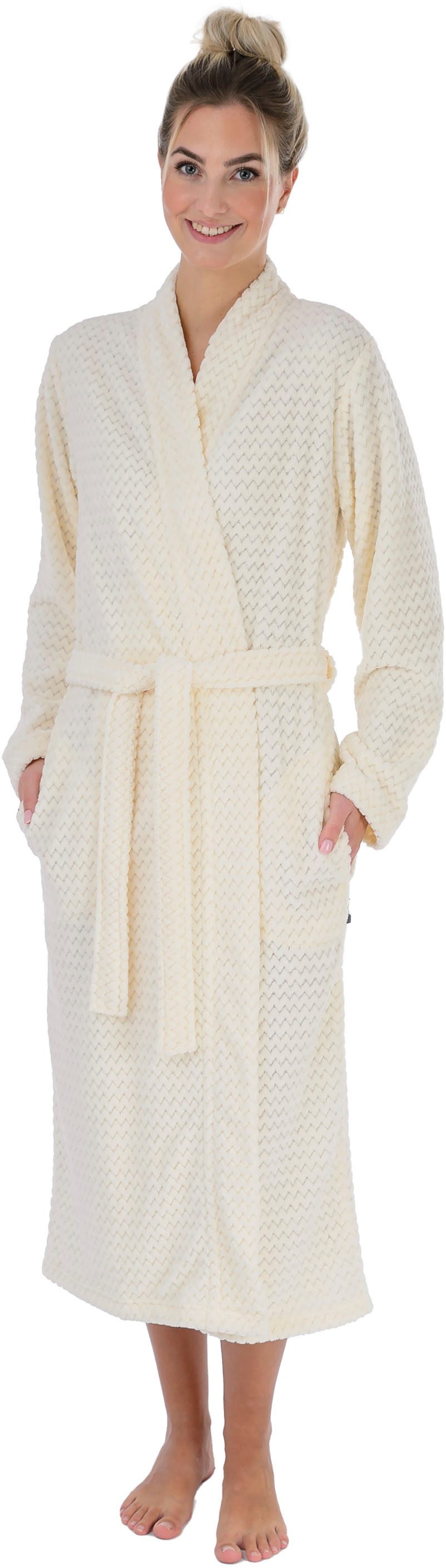 Wewo fashion Damenbademantel 5001, Langform, Kunstfaser, günstig online kaufen