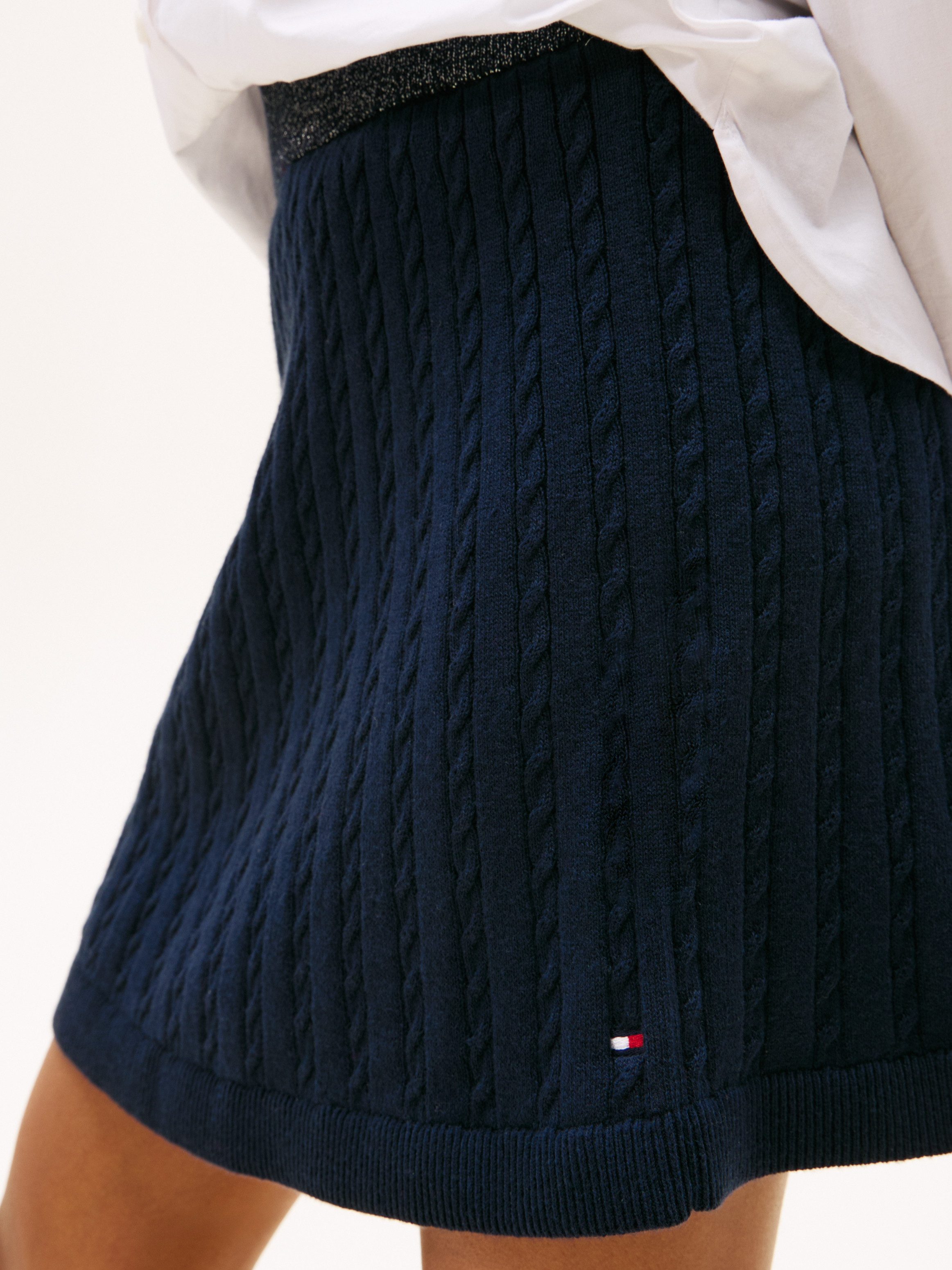 Tommy Hilfiger Strickrock MINI CABLE SKIRT Regular fit, für Kinder bis 16 Jahre