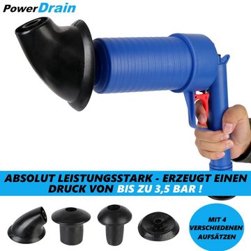 MAVURA Rohrreinigungspumpe PowerDrain Pressluft Rohrreiniger Rohrreinigungspistole Druckluft, Verstopfungsentferner Verstopfungspumpe Abflussreiniger