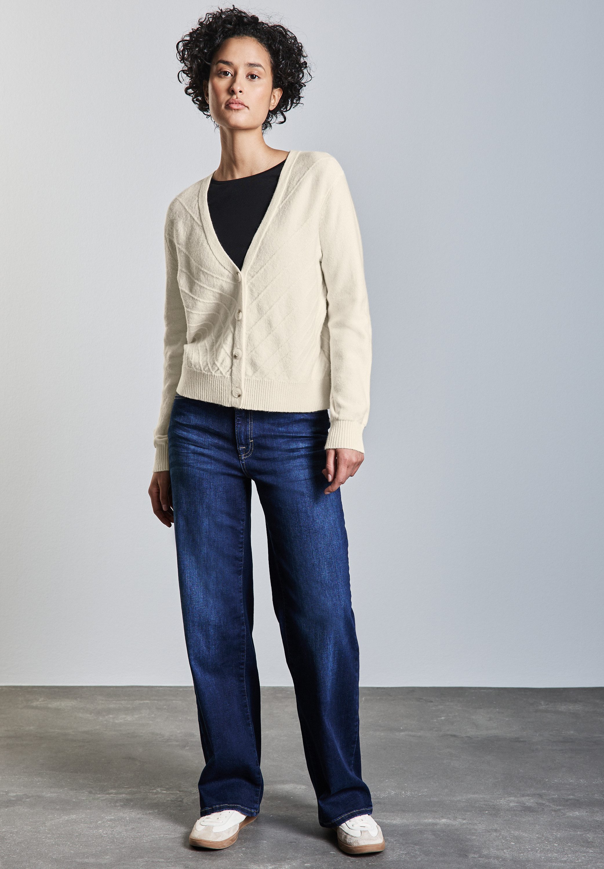 STREET ONE Cardigan aus softem Materialmix