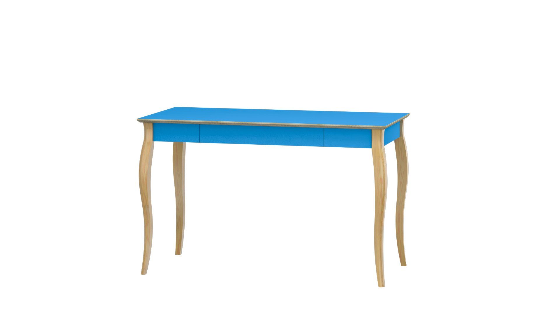 Siblo Schreibtisch Kinderschreibtisch Tola mit Schublade - Moderner Schreibtisch - minimalistisches Design - Kinderzimmer - Jugendzimmer - Birkensperrholz - Buchenholz (Kinderschreibtisch Tola mit Schublade) Blau