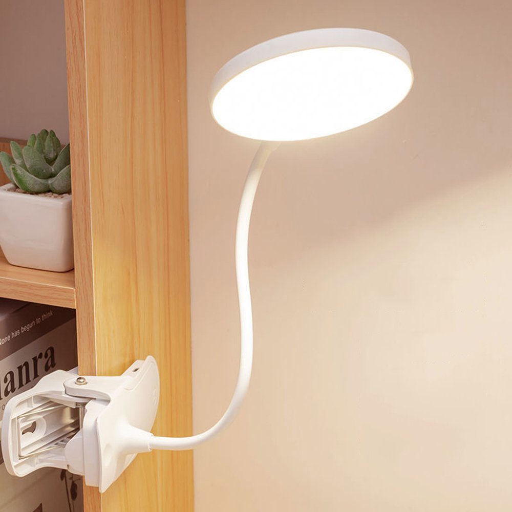 GelldG LED Leselampe Clip-On-Lampe, batteriebetriebene Leselampe, Clip-On-Licht für Bett