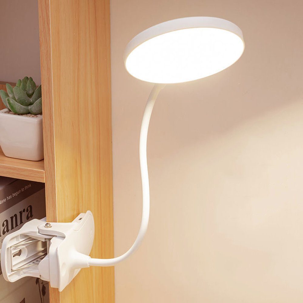 GelldG LED Leselampe Clip-On-Lampe, batteriebetriebene Leselampe,  Clip-On-Licht für Bett