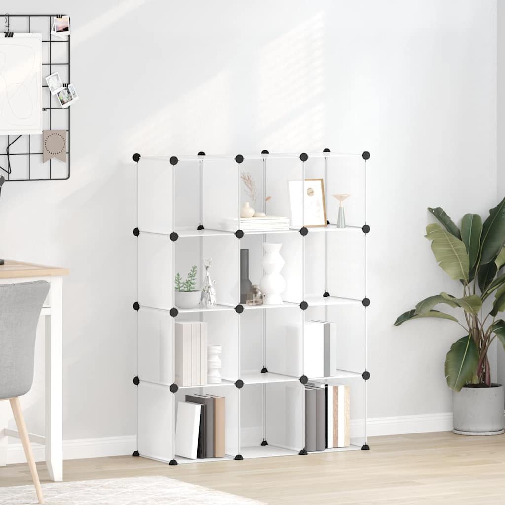 furnicato Regalwürfel Vielseitiges transparentes Würfelregal 94,5 x 31,5 x 124 cm, 1-tlg., Stapelbares Modulregal, wasserdicht und stabil für das Büro