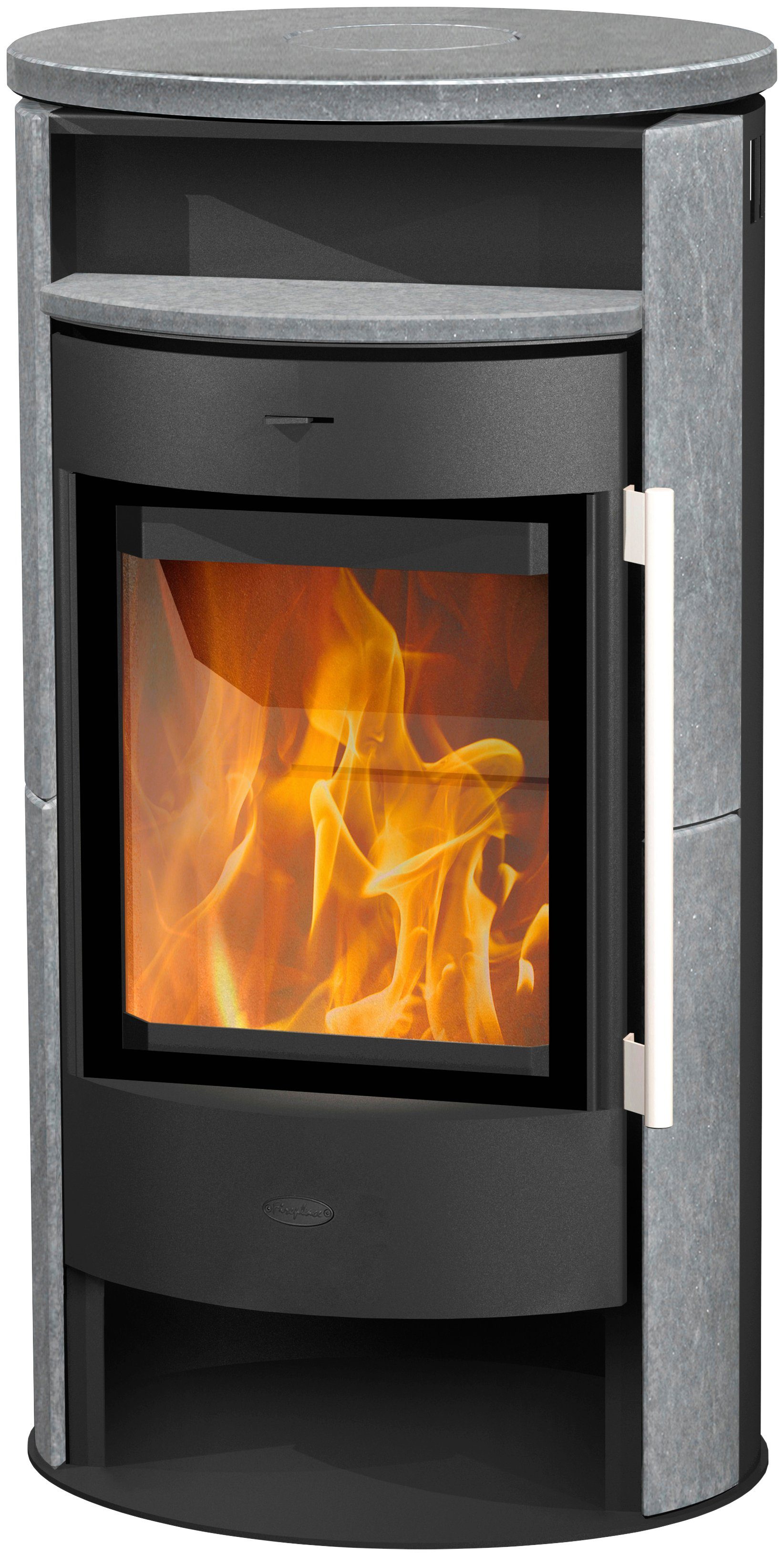 Fireplace Kaminofen Durango Speckstein, 6,5 kW, Zeitbrand, Tee- und Holzfach