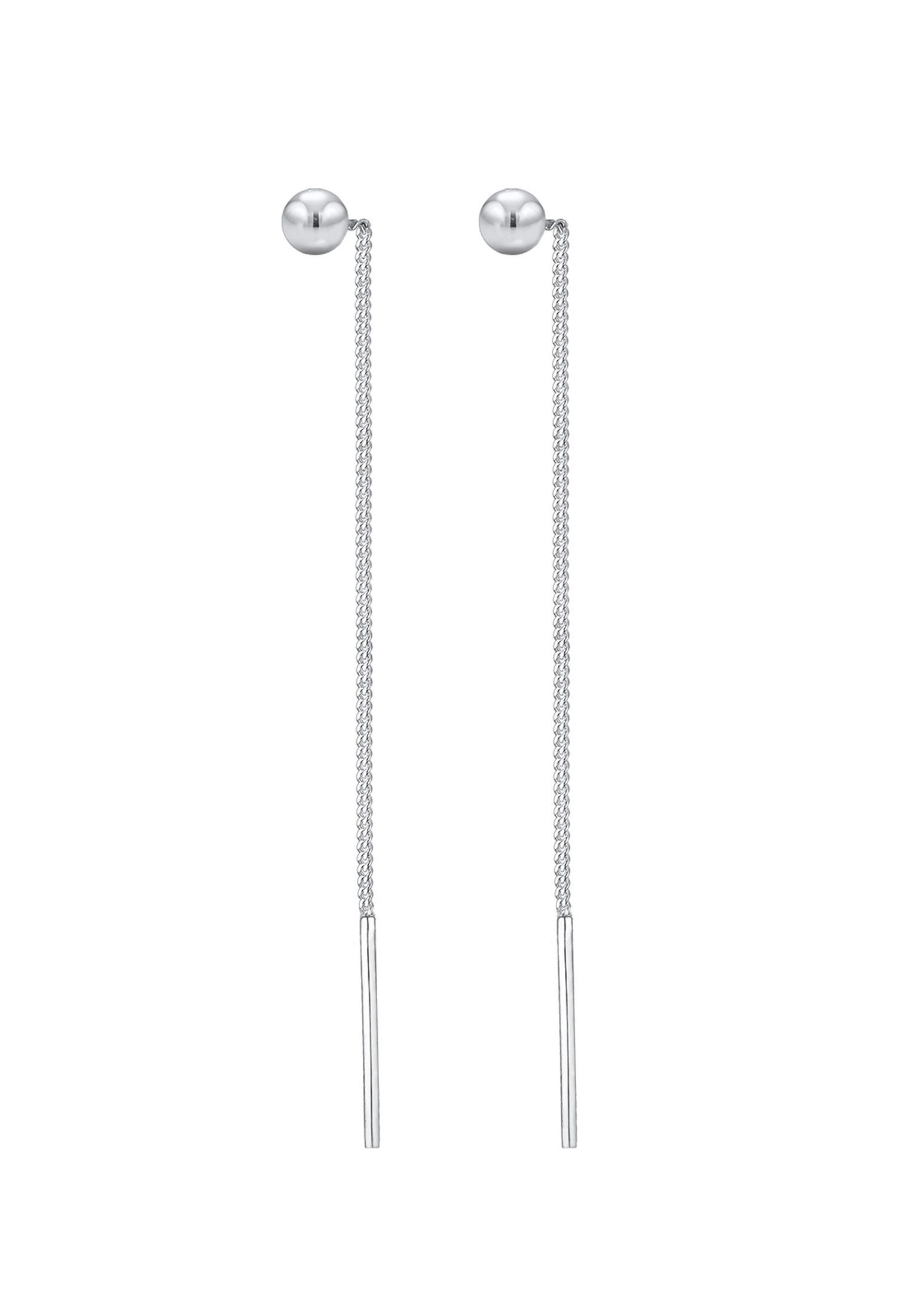 Elli Paar Ohrhänger Ohrhänger Geo Kugel Basic Durchzieher Schmuck Geschenk 925 Silber, Geo