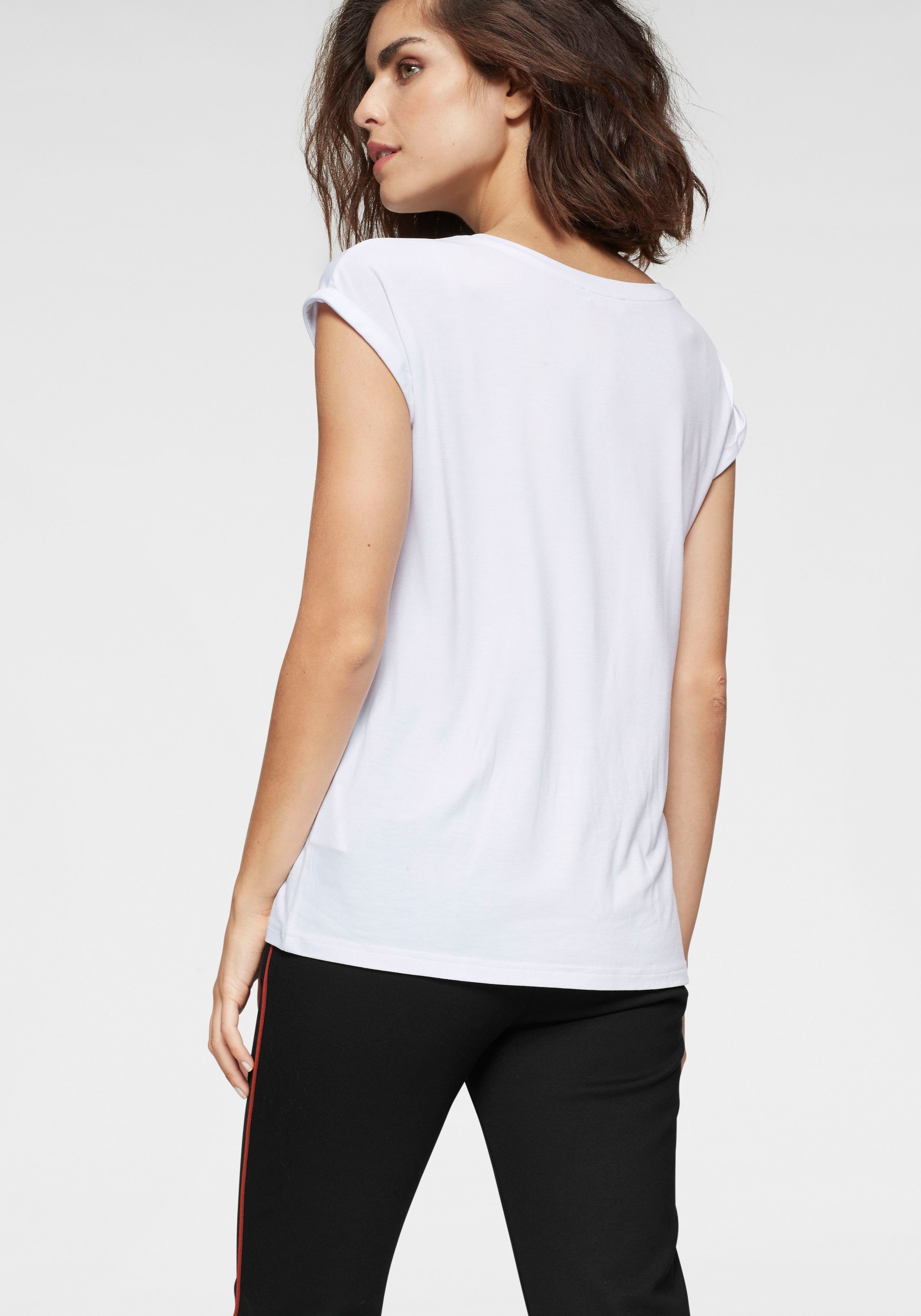 Tamaris T-Shirt mit verkürzten Ärmeln günstig online kaufen