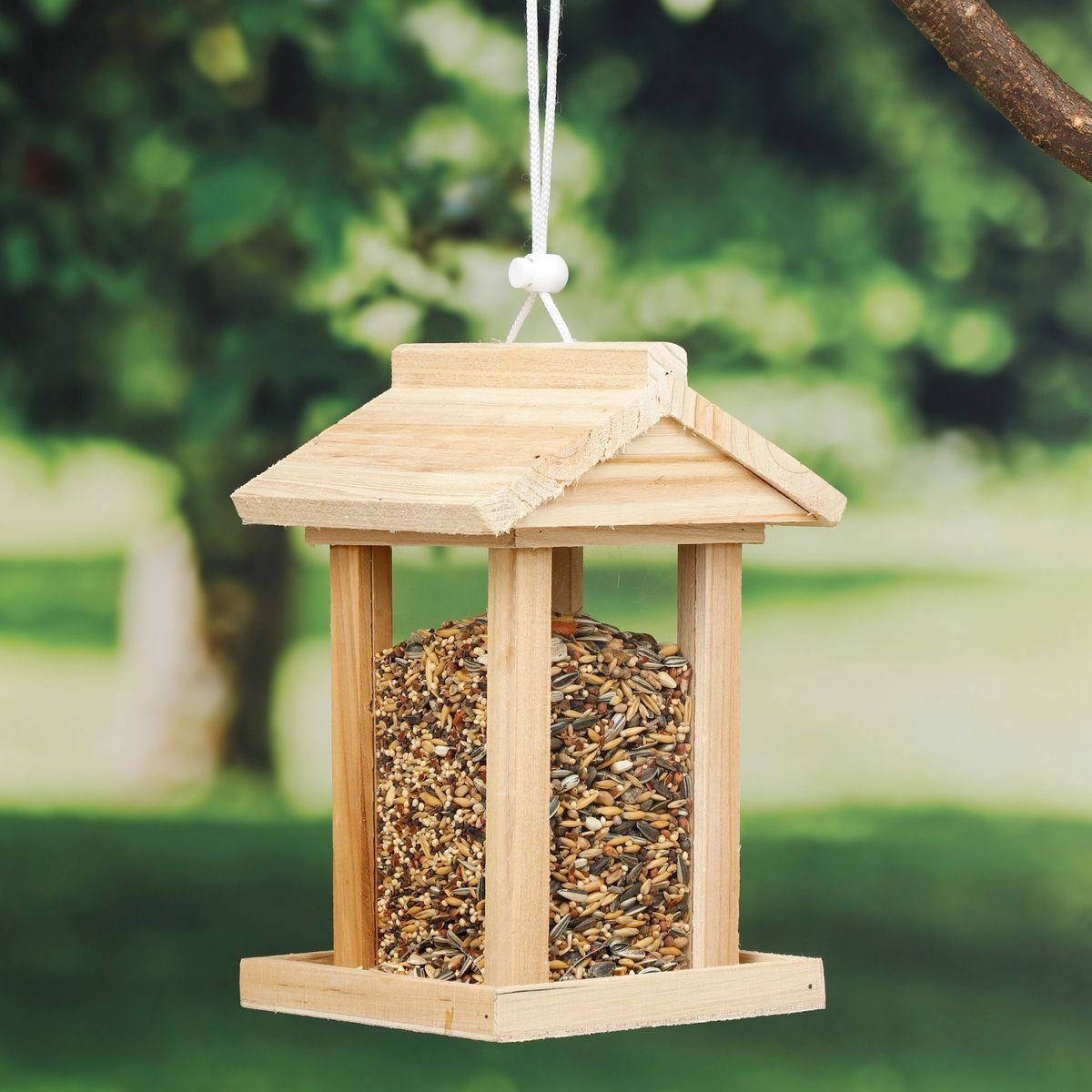Vogelhaus Vogelfutterhaus Holz Futterspender