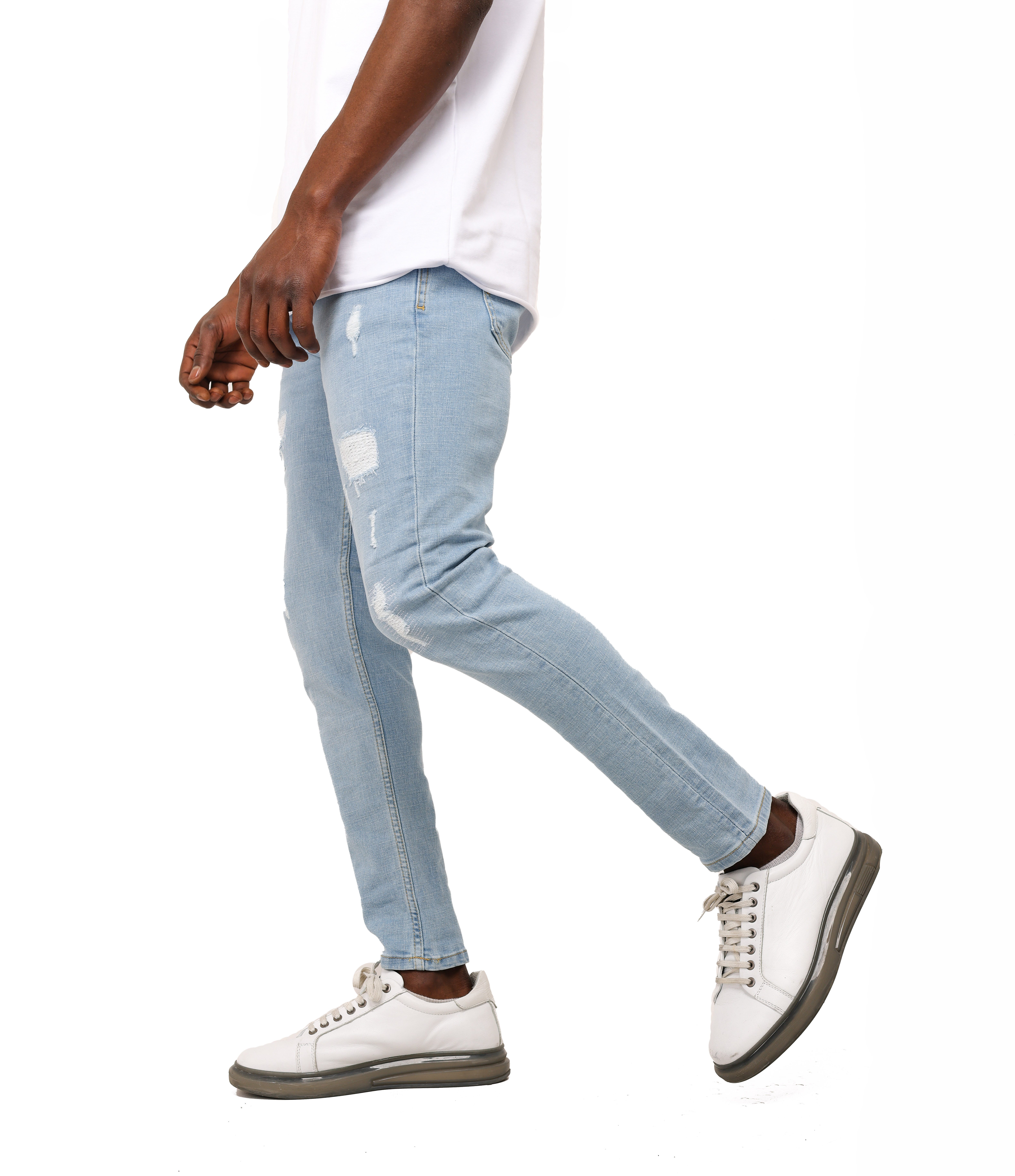 Denim Distriqt Skinny-fit-Jeans Lässige Herren Destroyed günstig online kaufen