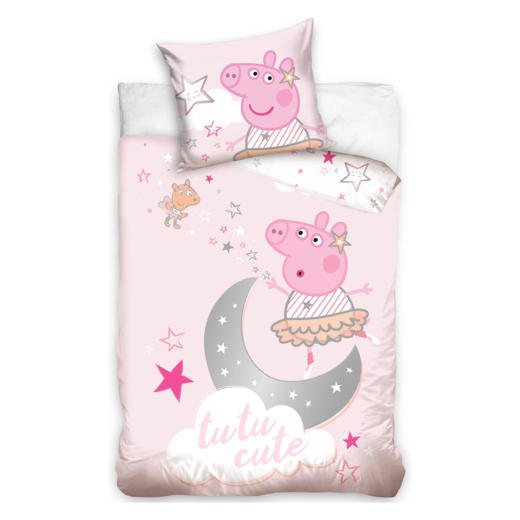 Peppa Pig Bettwäsche Kinder Bettwäsche Set Bettbezug Kissenbezug Baumwolle 140 × 200 cm, Baumwolle