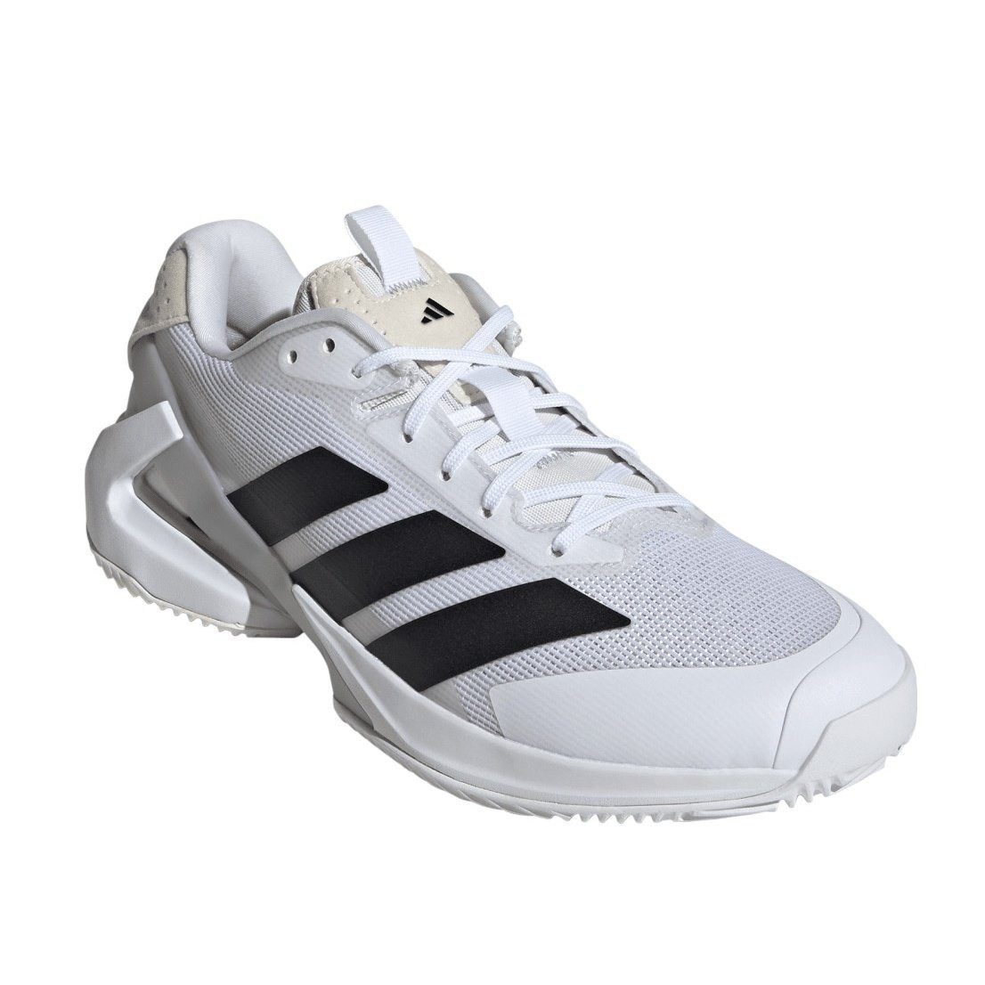 Adizero Ubersonic 5 Clay/Sandplatz weiss/schwarz/grau Herren Tennisschuh