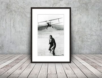 artissimo Bild mit Rahmen Bild gerahmt 51x71cm / schwarz-weiß Poster mit Rahmen / Cary Grant, Film-Star: Cary Grant