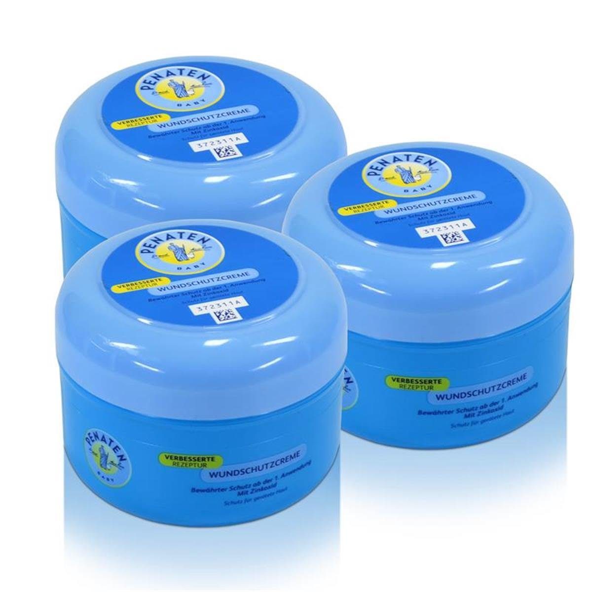 Babypflege-Set 3x Penaten Baby Wundschutz Creme mit Zinkoxid 200 ml