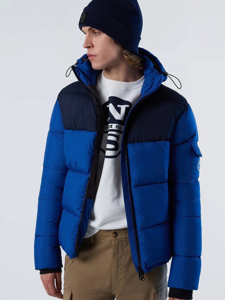 North Sails Winterjacke Beam Puffer Jacket (wasserdicht, wärmend dank Daunenfüllung) blau