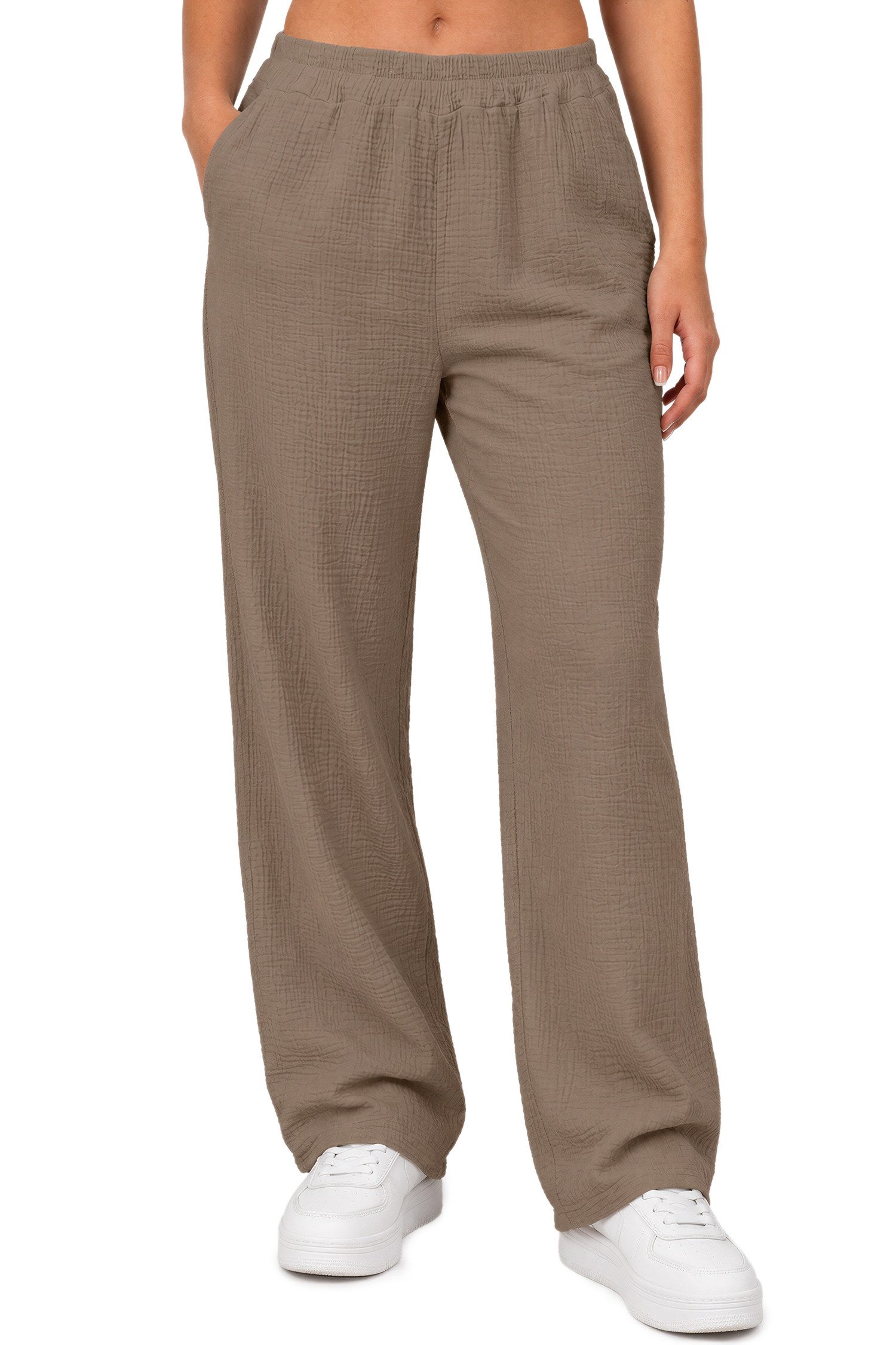 Reichstadt Relaxhose Damen Oversized Hose Musselin 25RSW082 Sommerliche Farben, atmungsaktives Material