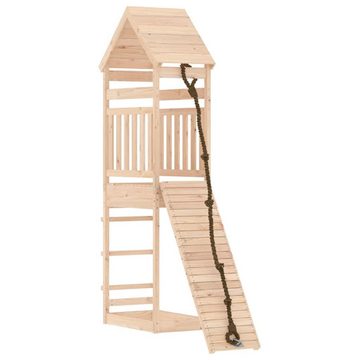 vidaXL Spielhaus Spielturm mit Kletterwand Massivholz Kiefer Kinder Garten Kletterturm