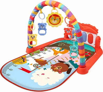 Kadii Baby Gym Spieldecke mit Musik und Lichtern Spielmatte mit weichem Spielbogen